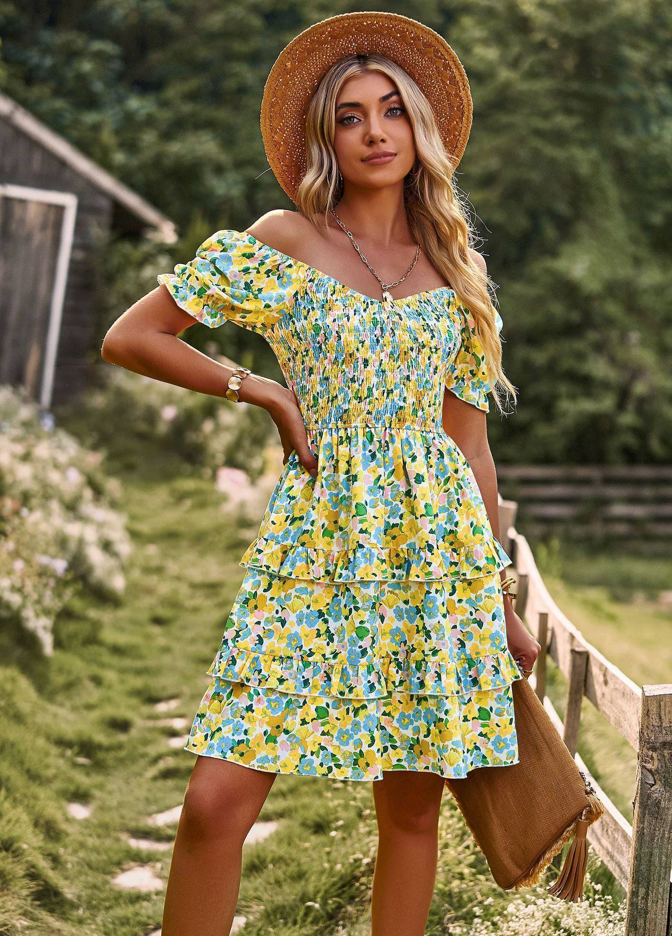 Rosalie™ | Floral Off-Shoulder Dress - Éala Ardmore