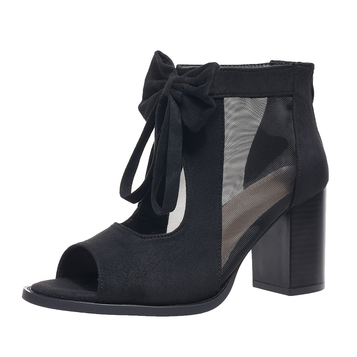 Serena™ | Bow Accent Block Heel Sandals