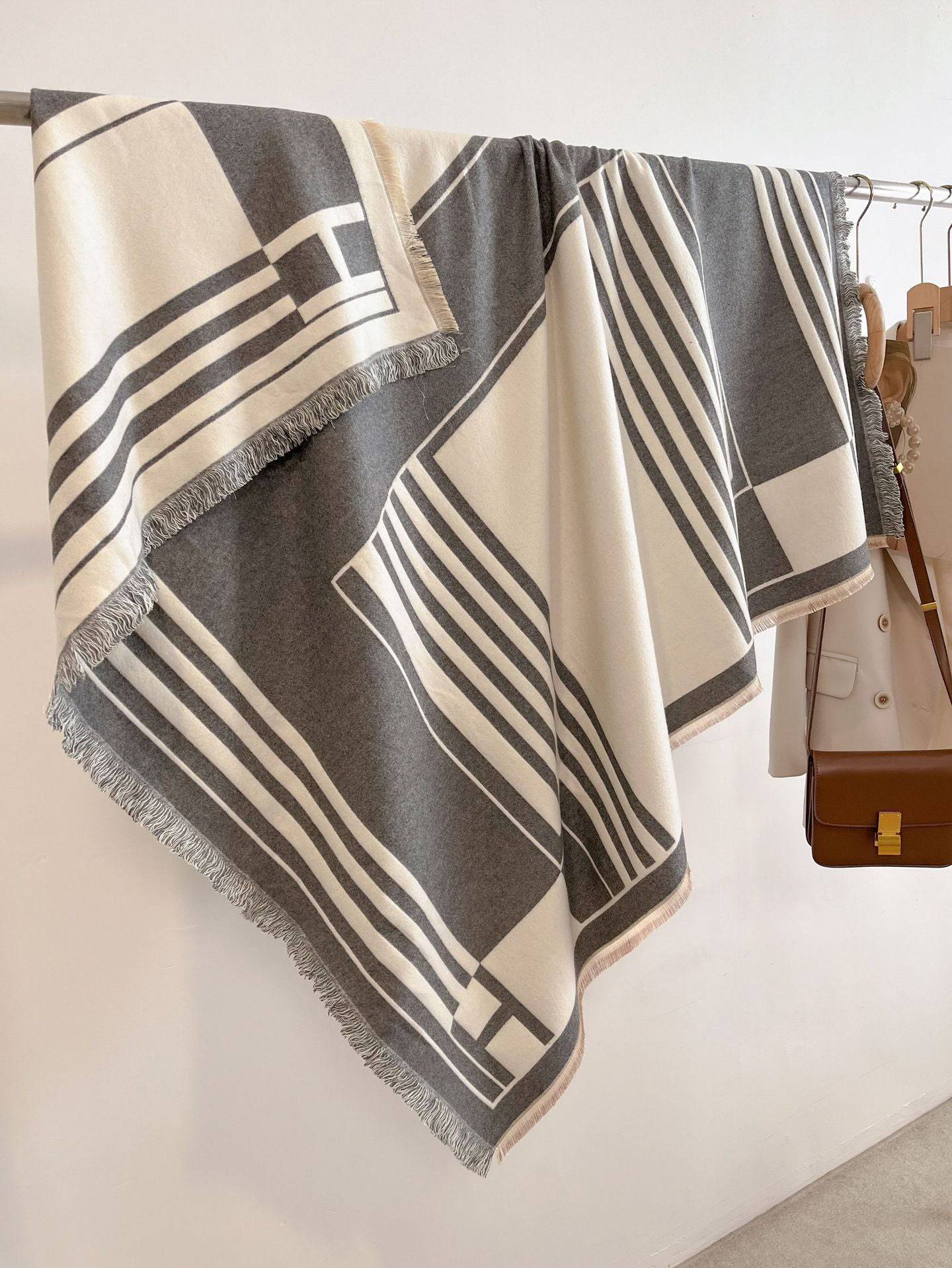 Elise™ | Striped Faux Cashmere Scarf - Éala Ardmore