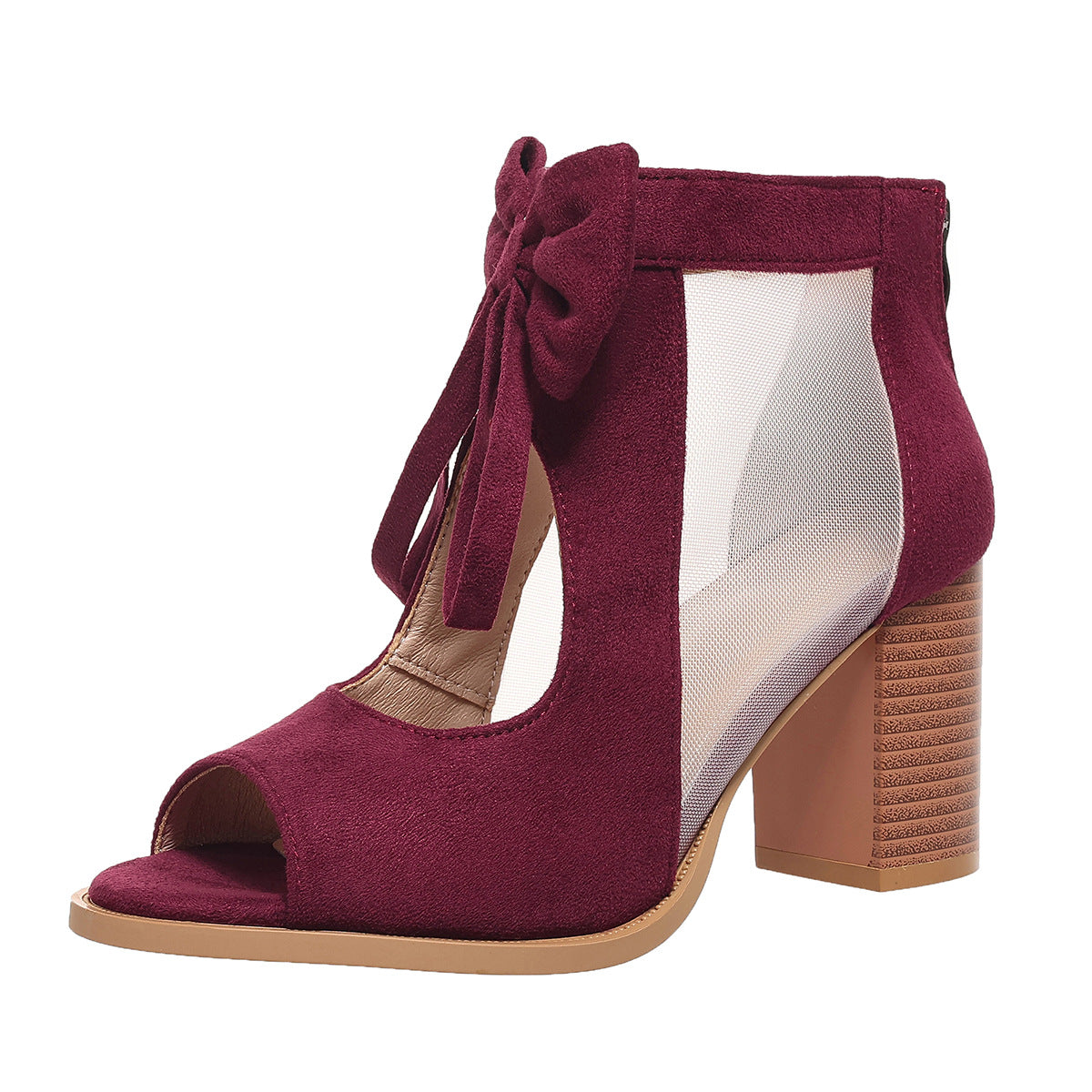 Serena™ | Bow Accent Block Heel Sandals