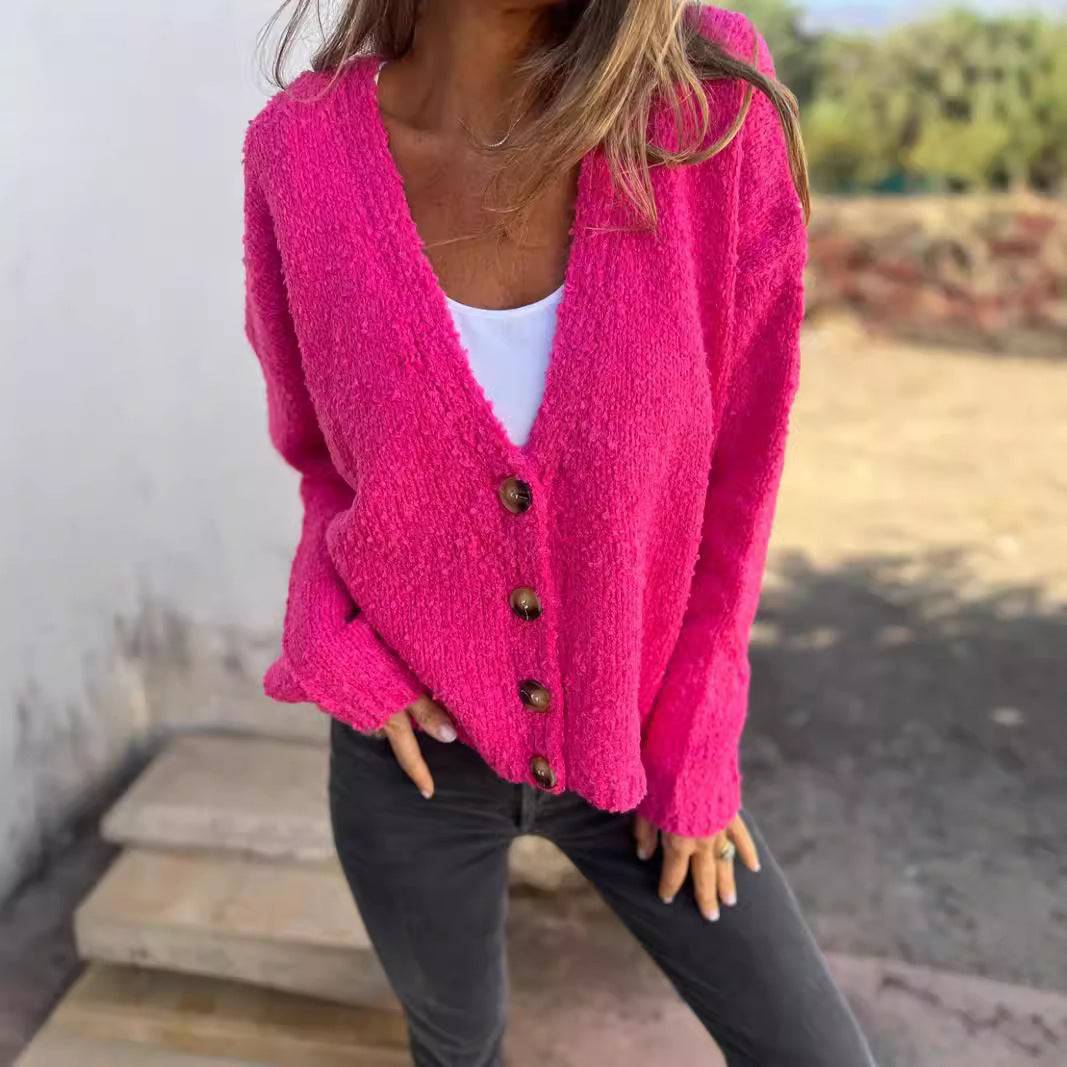 Isla™ | Solid Color Knitted Cardigan - Éala Ardmore