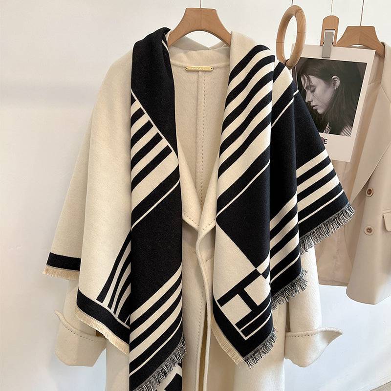 Elise™ | Striped Faux Cashmere Scarf - Éala Ardmore