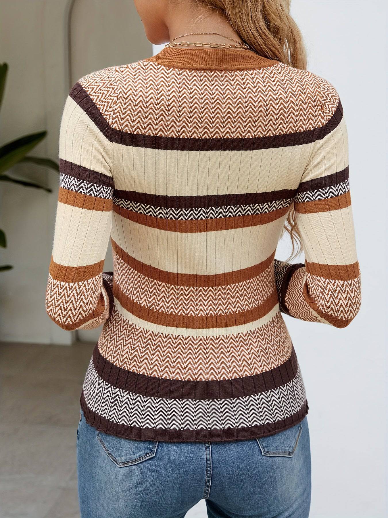 Celeste™ | Striped Colorblock Pullover - Éala Ardmore