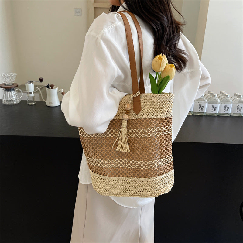 Paloma™ | Striped Straw Beach Bag