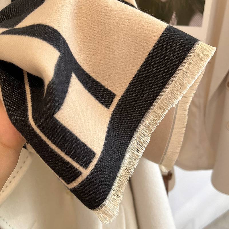 Elise™ | Striped Faux Cashmere Scarf - Éala Ardmore